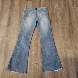 Vintage Bare Back Stationwagon Jeans Flare 9 Med Wash Extremely Rare Denim Boho